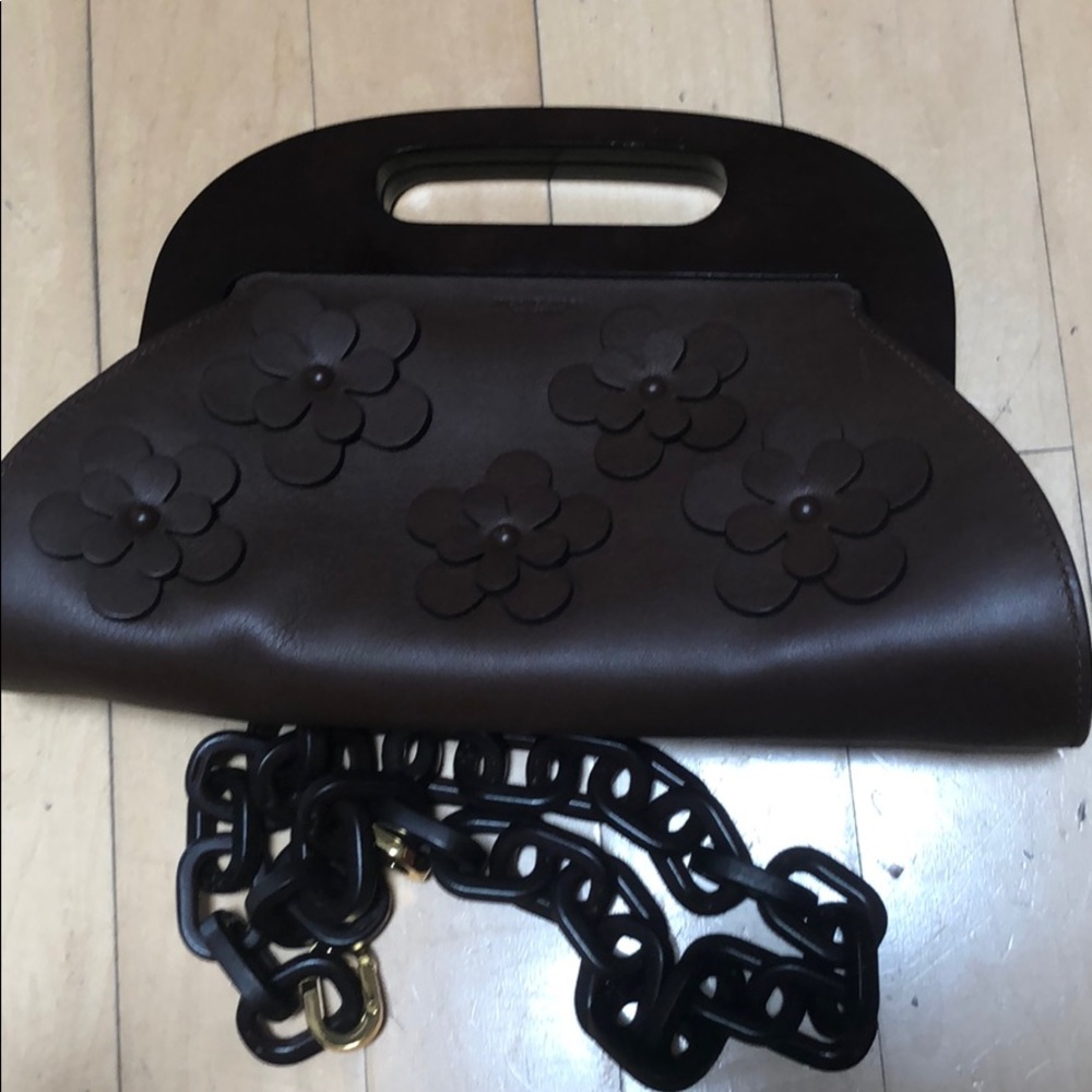 Michael Kors collection leather bag with wood det - Picture 3 of 8